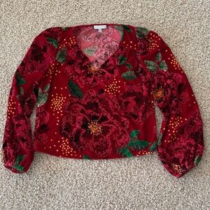 Christmas velvet top blouse.